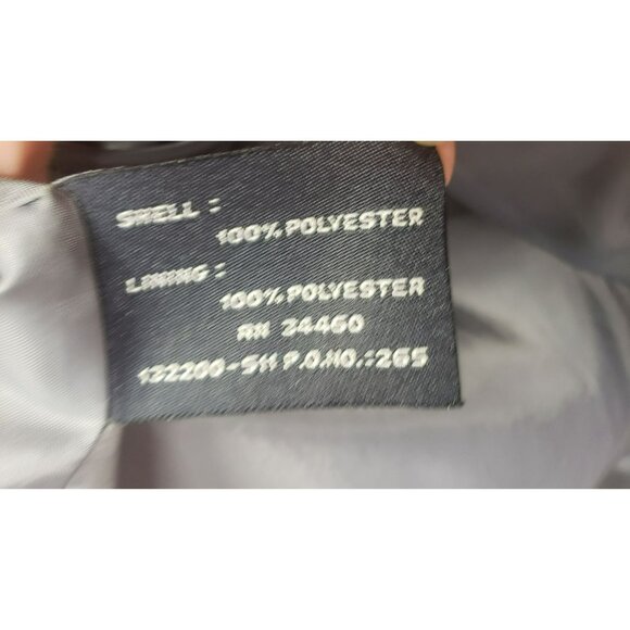 London Fog Gray Polyester Jacket, L, Double layer collar, Pockets, Button Cuffs - Picture 7 of 9